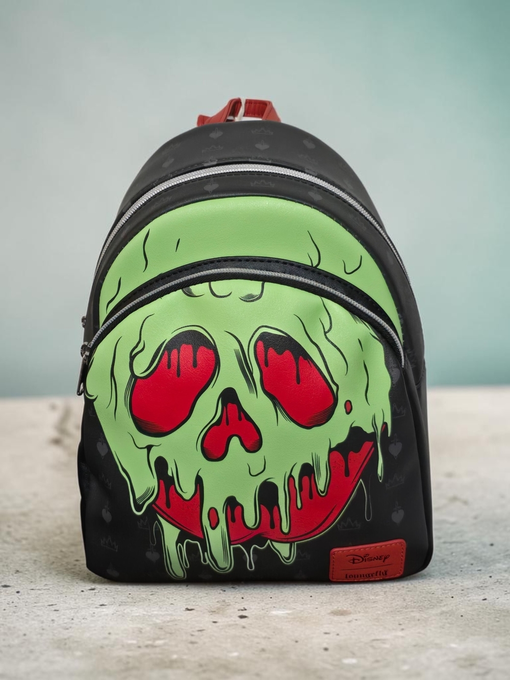 Loungefly Disney Snow White Poison Apple Glow Dark Mini Backpack NWT